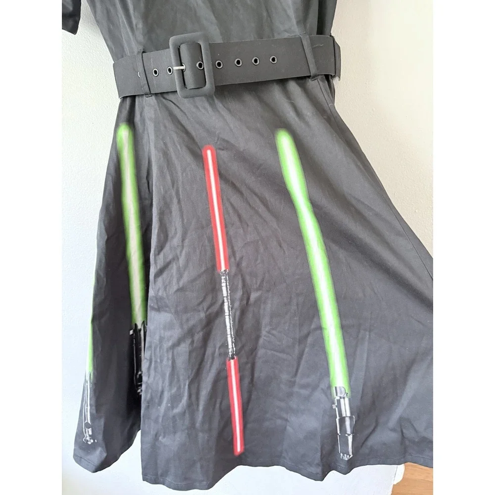 Star Wars Her Universe Dress Light Sabers Black Size Medium Excellent Cosplay - Picture 2 of 11